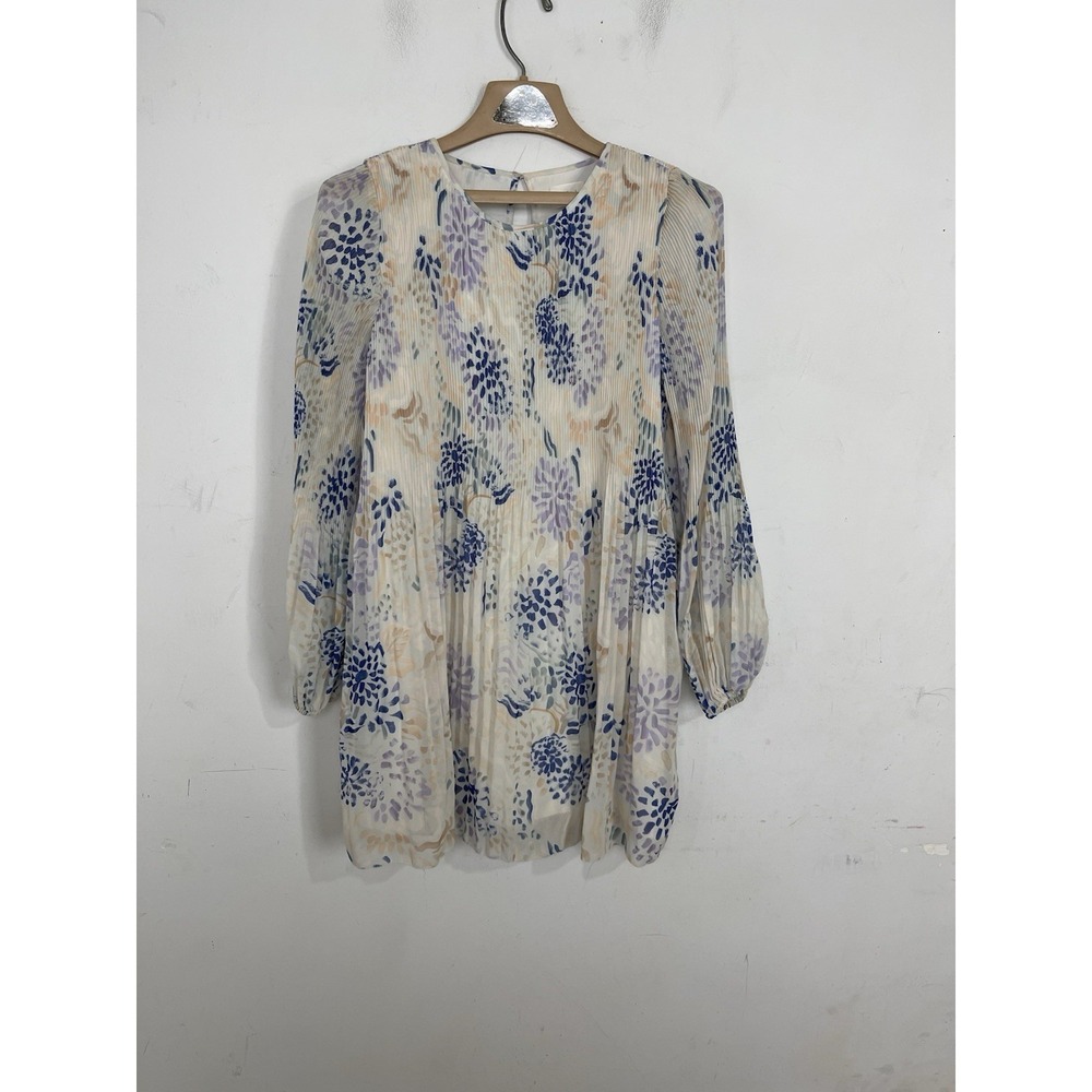 Wilfred Womens Dress XS Floral Fairy Feminine Flowy Pleated Swing Sheer